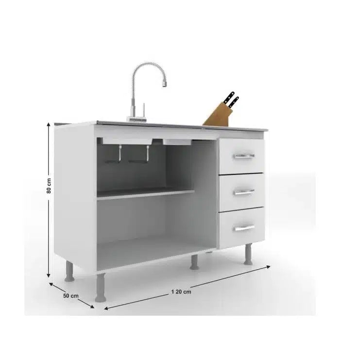 Balcão de Cozinha 1,20 para Pia