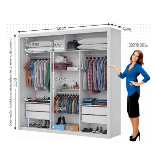 Guarda-Roupa Clara Premium