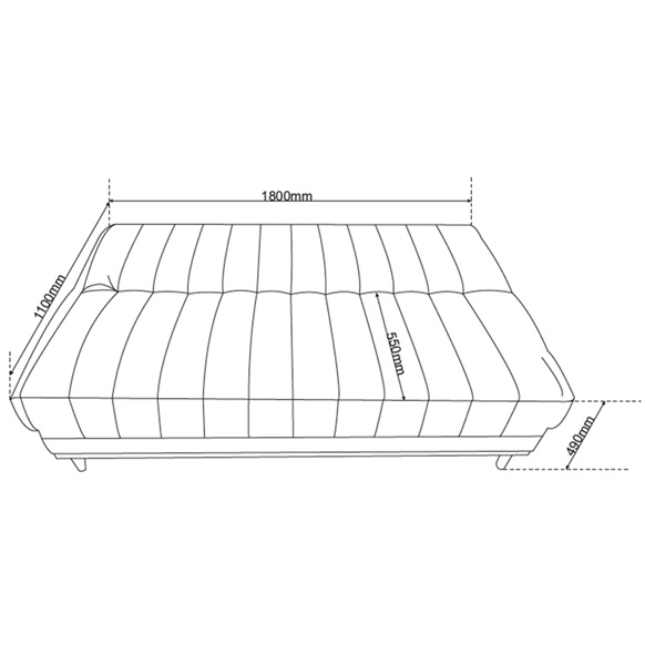 Sofá Cama Luna/Duna 1,80 m Veludo