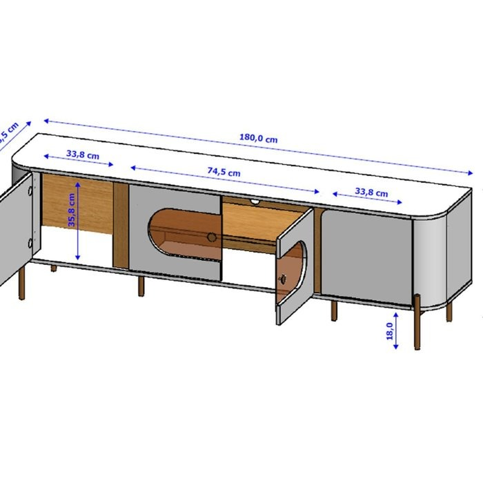 Rack até 75″ Juquehy Off White/Naturale