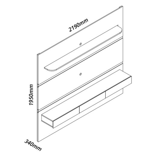 Painel Home Royal 220 Off White