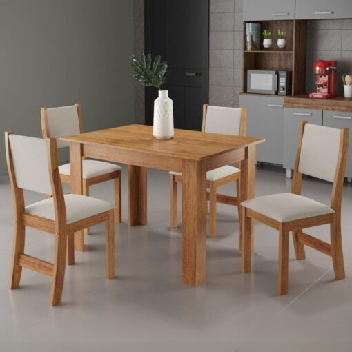Mesa Palace/Perla Mel com 4 Cadeiras