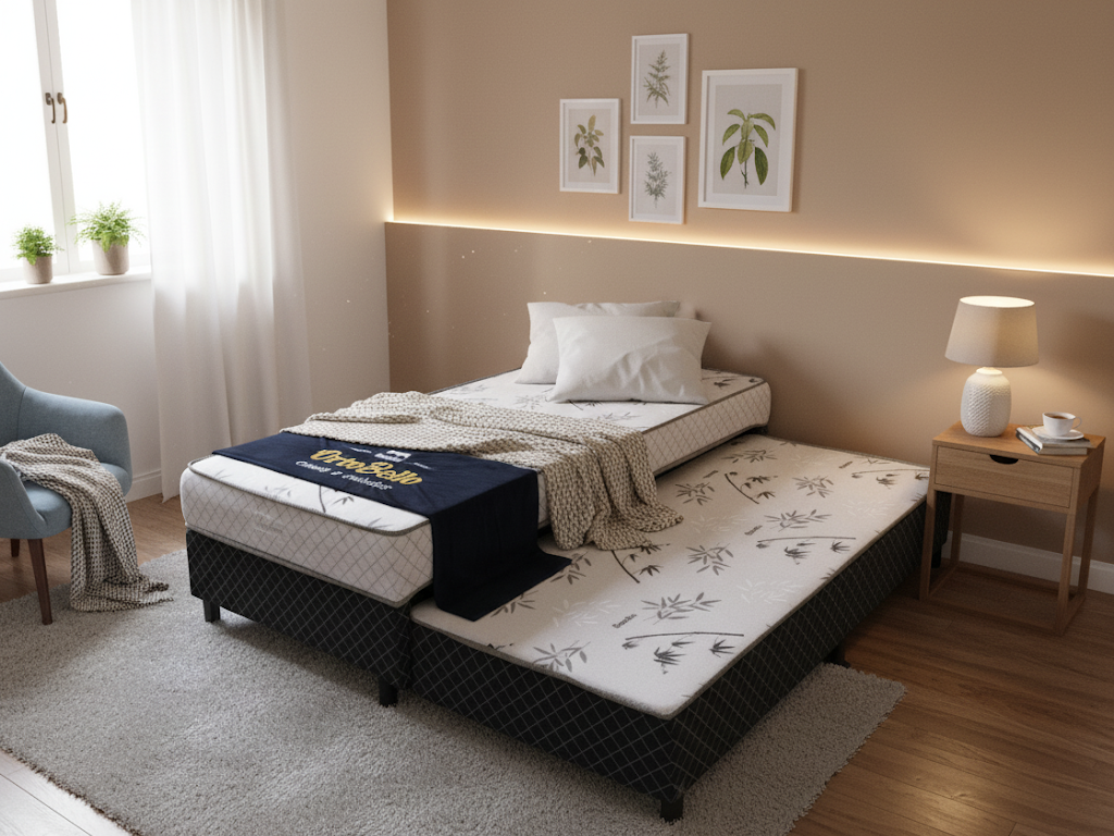 Bi-Cama Mônaco D23 (Cama de Solteiro com Auxiliar)
