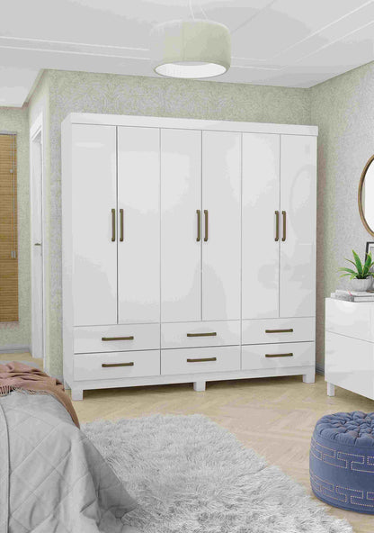 Guarda-Roupa 6 Portas Dallas
