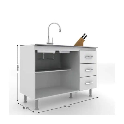 Balcão de Cozinha 1,20 para Pia