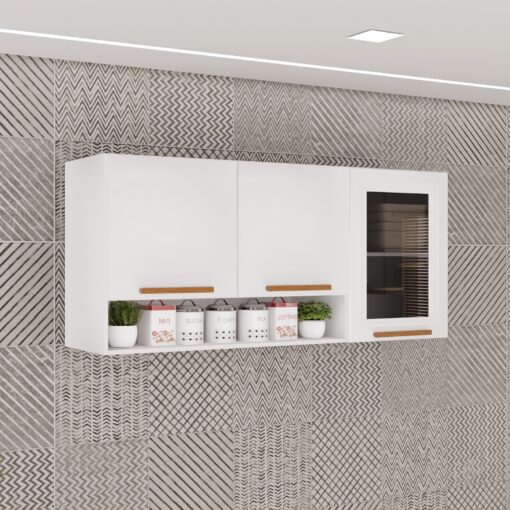 Aéreo de Cozinha New Valencia Vidro Fumê