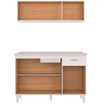 Kit Cozinha Aéreo + Balcão Branco