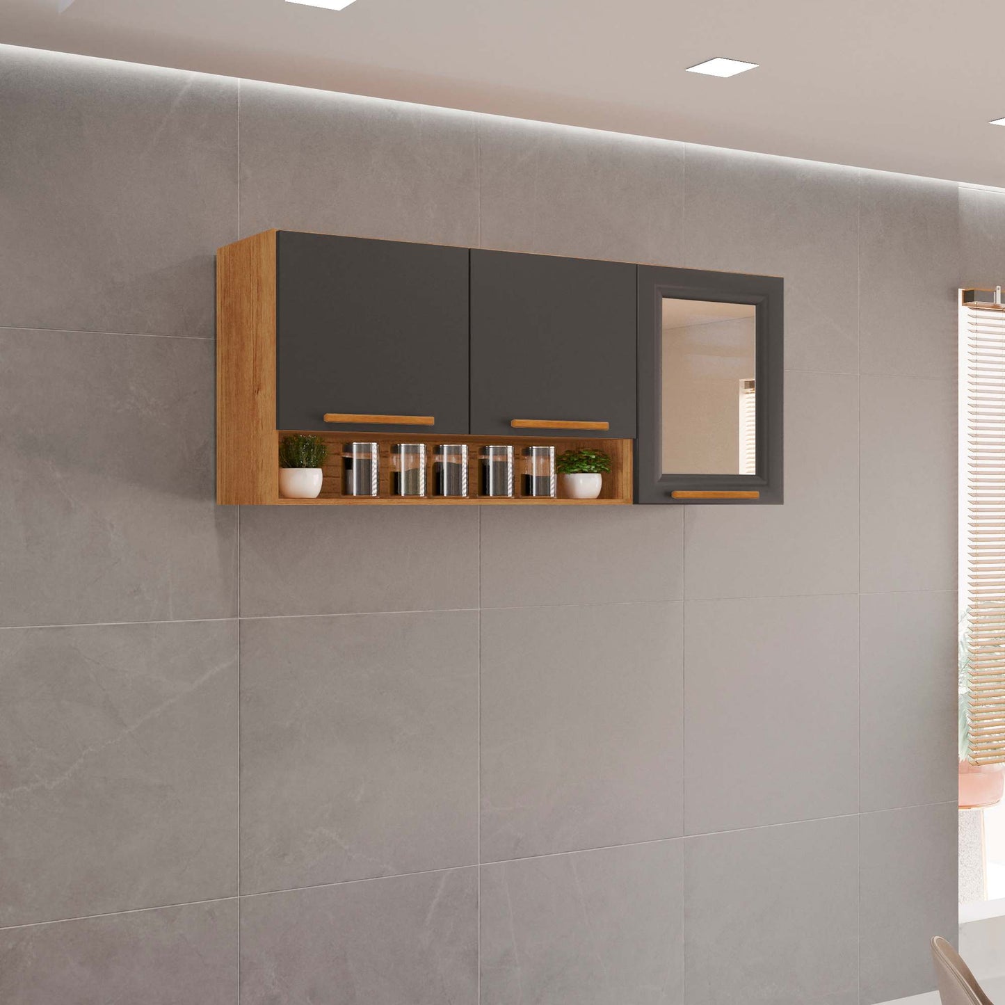 Aéreo de Cozinha New Valencia Vidro Reflecta