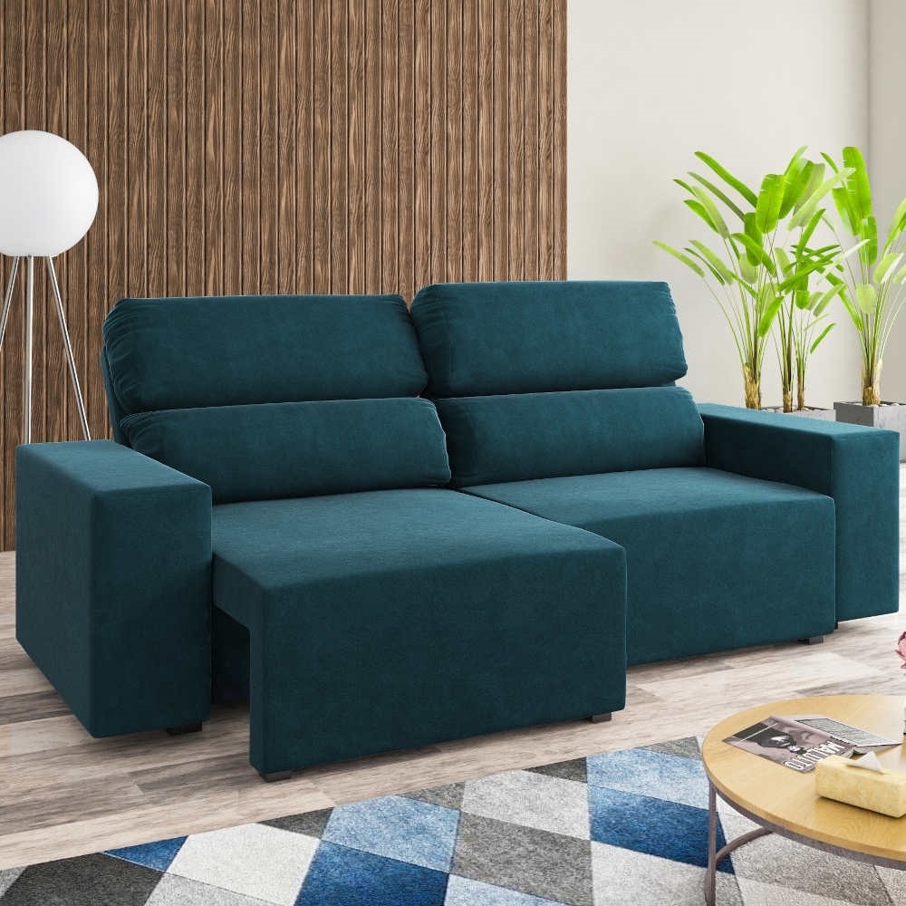 Sofá Retrátil e Reclinável Caique 2m