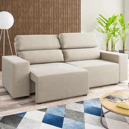 Sofá Retrátil e Reclinável Caique 2m