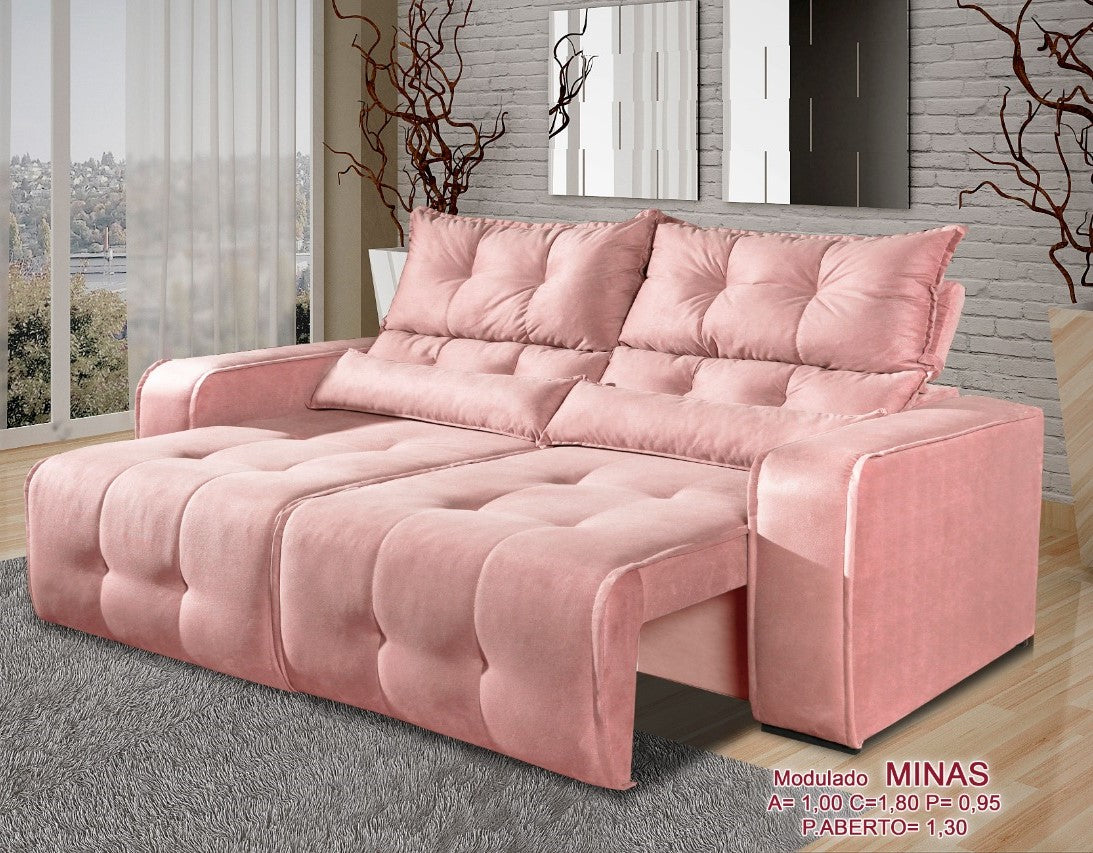 Sofá Retrátil e Reclinável Minas 1,80m