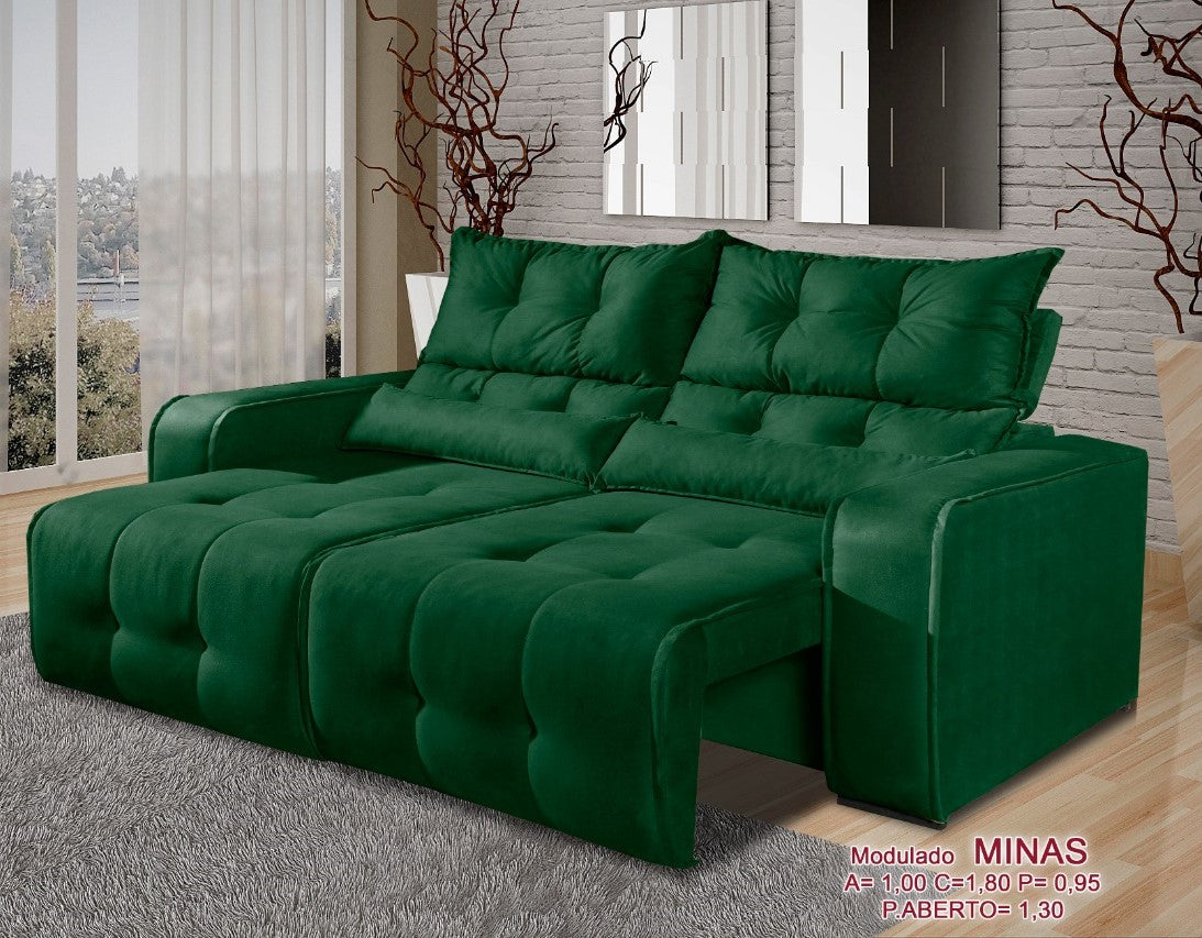 Sofá Retrátil e Reclinável Minas 1,80m