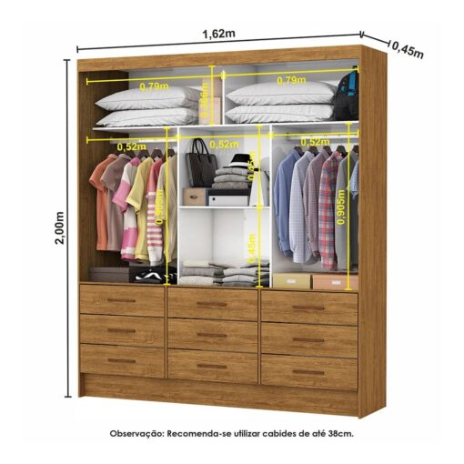 Guarda-Roupa 3 Portas Sevilha