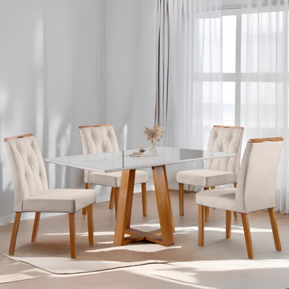 Mesa Ayres 120 com 4 Cadeiras Yasmim