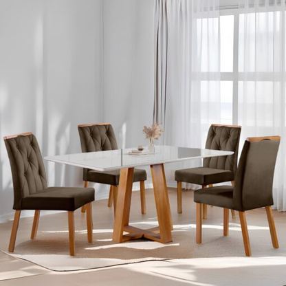 Mesa Ayres 120 com 4 Cadeiras Yasmim