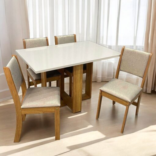 Mesa 4 Cadeiras Magic com 4 Cadeiras Sol