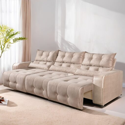 Sofá Retrátil e Reclinável Minas 2,50 m Veludo