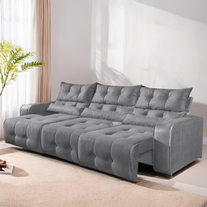 Sofá Retrátil e Reclinável Minas 2,50 m Veludo