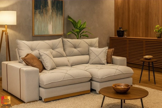 Sofá Retrátil e Reclinável Gran Bello Plus 2,50m Veludo