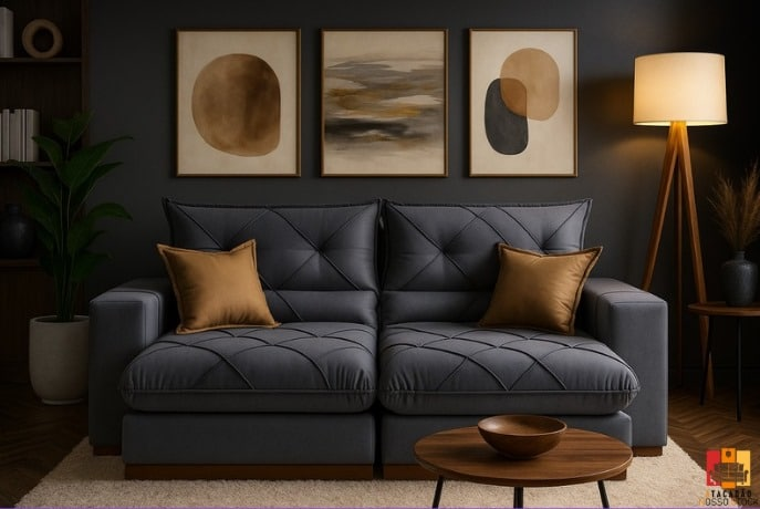 Sofá Retrátil e Reclinável Gran Bello Plus 2,50m Veludo