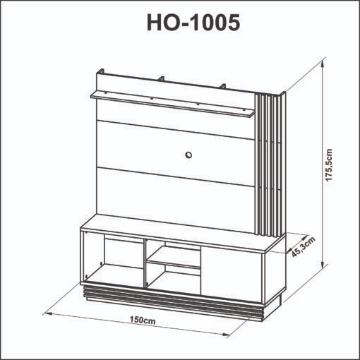 Home Estante HO 1005 Naturale/Off White