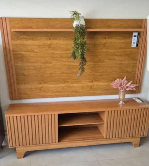 Estante Painel + Rack até 70″ Trunfo Cinamono