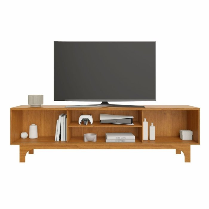 Estante Painel + Rack até 70″ Trunfo Cinamono