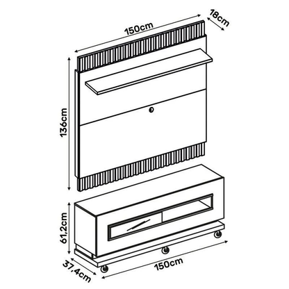 Estante Painel + Bancada Vitti