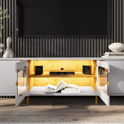 Estante Painel até 75″ Maresias + Rack Juquehy Off White/Naturale