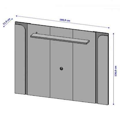 Estante Painel até 75″ Maresias + Rack Juquehy Off White/Naturale