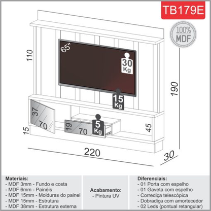 Home Vênus TB179E Off White/Freijó