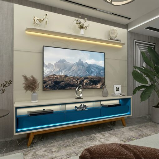 Estante Painel até 85″ Royal 220 + Rack Requinte 212