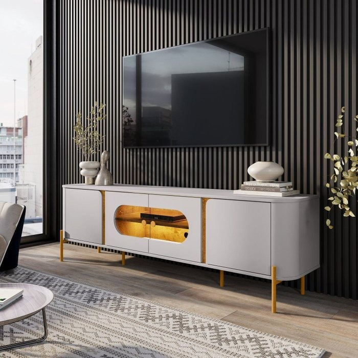 Rack até 75″ Juquehy Off White/Naturale