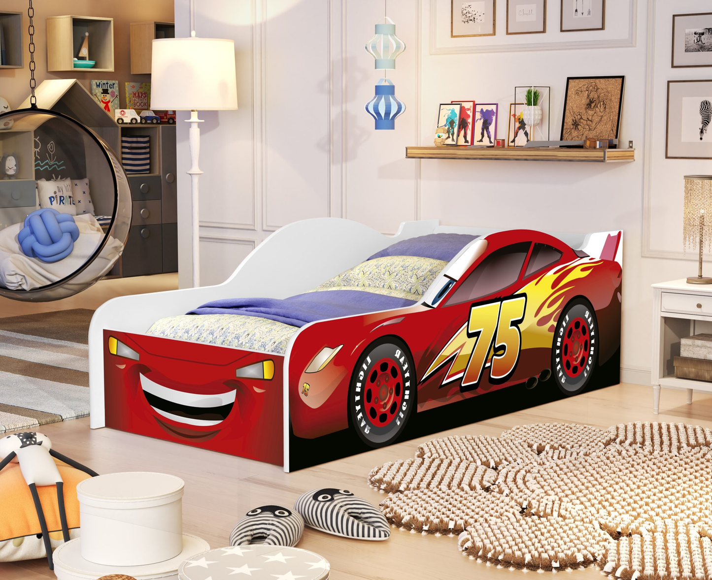 Cama Juvenil Carros Vermelho 07