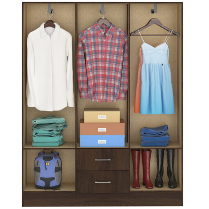 Guarda-Roupa 6 Portas Jamaica 6002 134 cm + Cômoda 5 Gavetas com Sapateira Miami