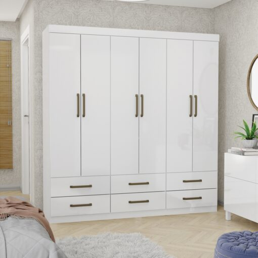 Guarda-Roupa 6 Portas Dallas 153 cm
