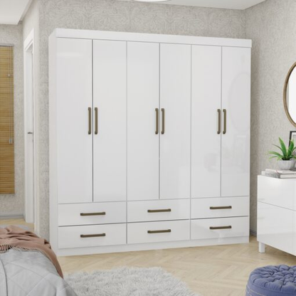 Guarda-Roupa 6 Portas Dallas 153 cm