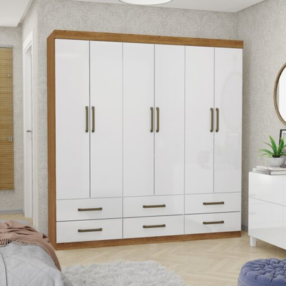 Guarda-Roupa 6 Portas Dallas 153 cm