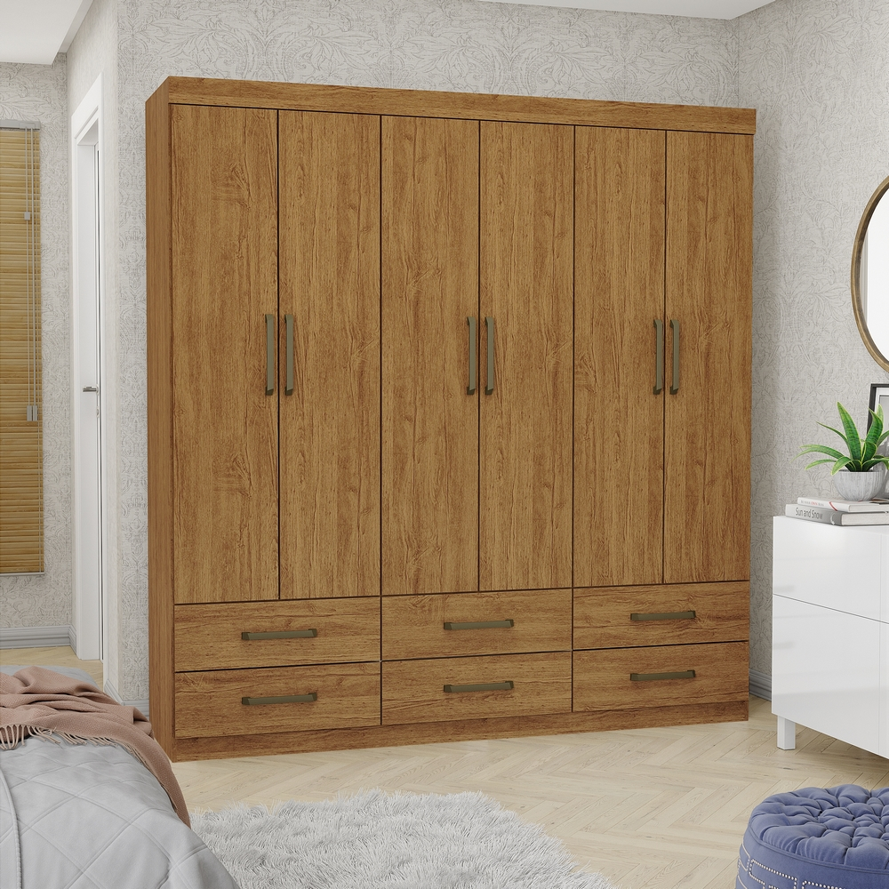 Guarda-Roupa 6 Portas Dallas 153 cm