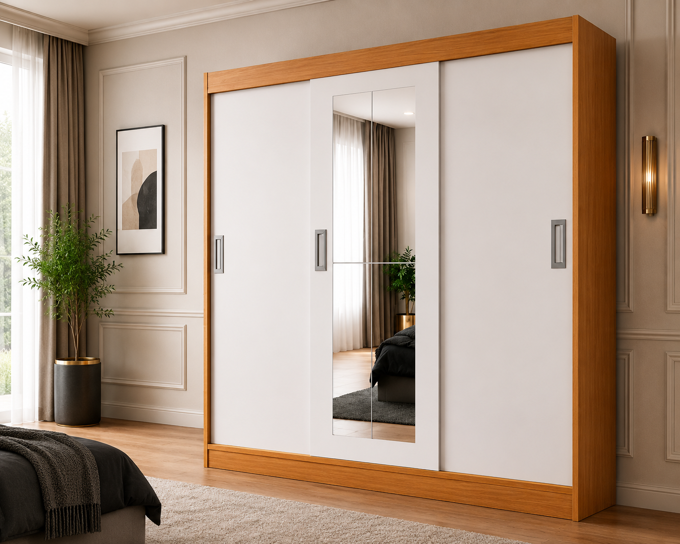 Guarda-Roupa Lisboa 150cm com 1 espelho