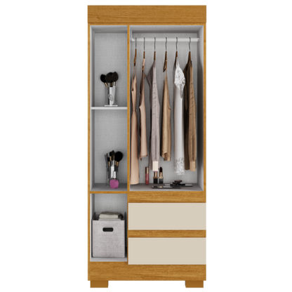 Guarda-Roupa 3 Portas Maya 0,753 m Cinamomo/Off White