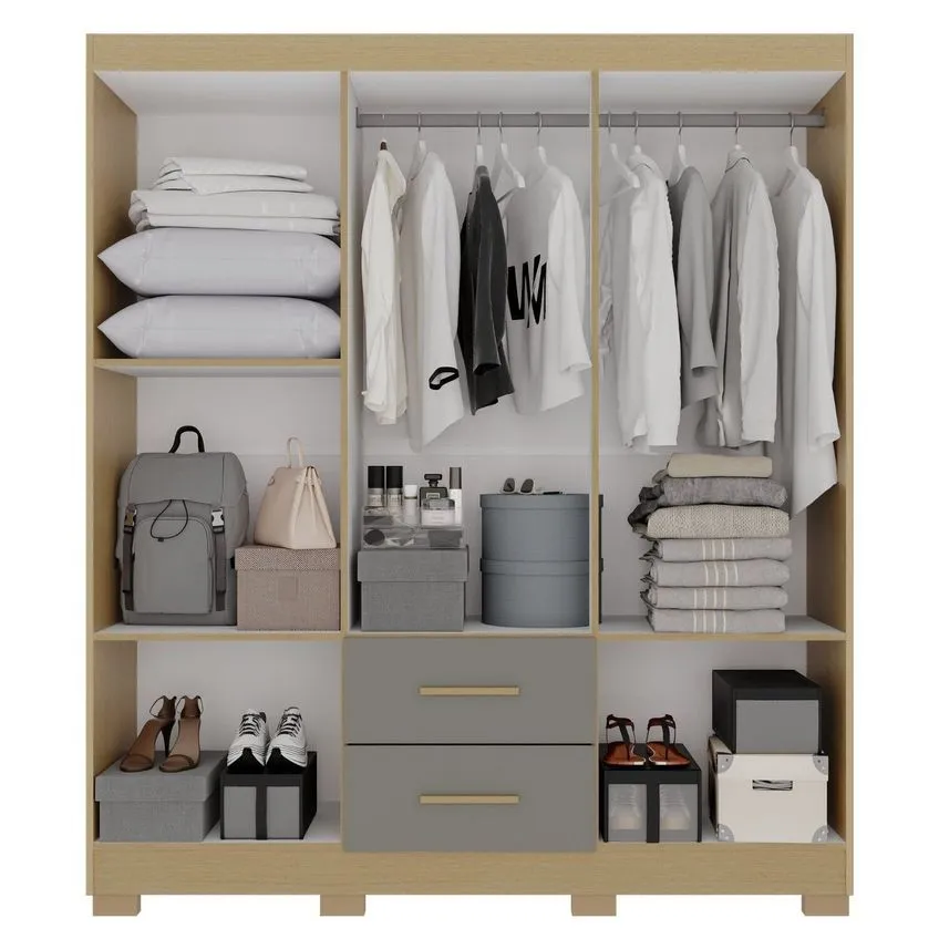 GUARDA ROUPA ESTRELA PREMIUM 1.50M com espelho